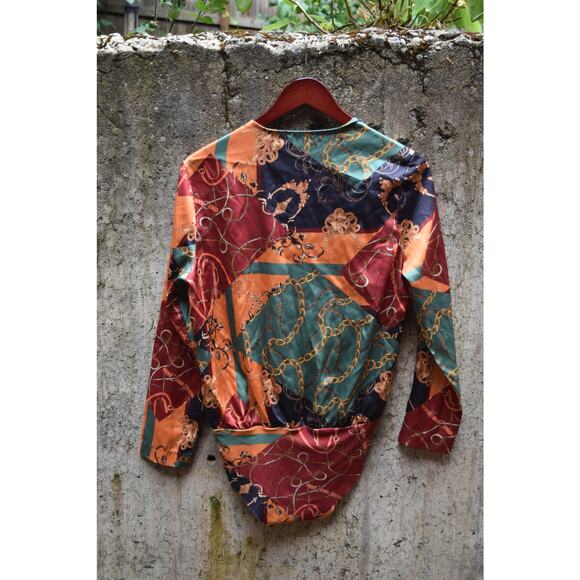 ZARA Accessories Baroque Chain Print Bodysuit-S - Picture 2 of 4